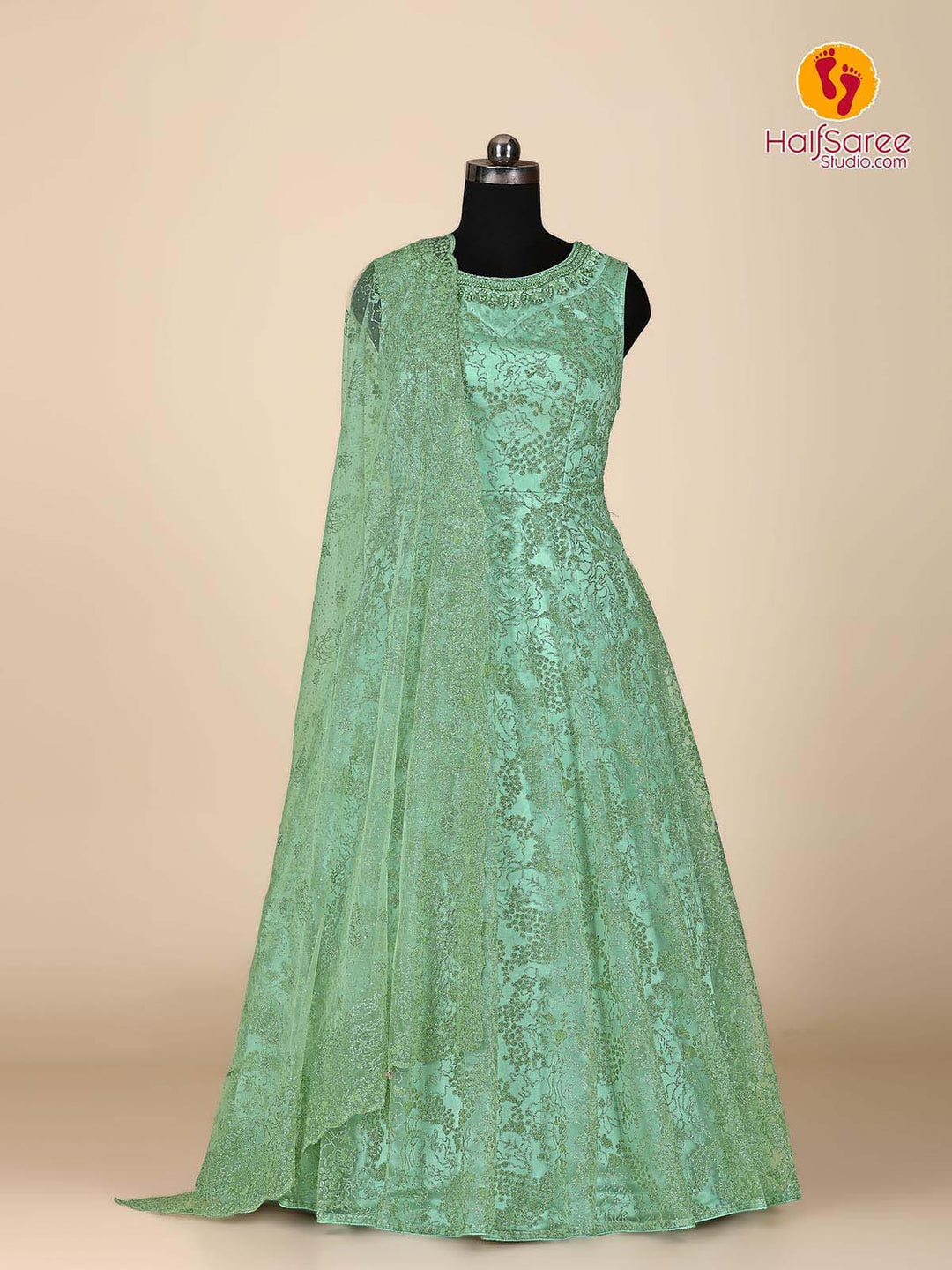 Buy Pista Colour gown for latest fashion trends in india